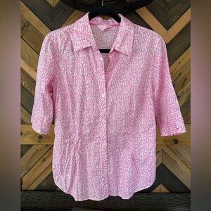 Lilly Pulitzer Button Down Floral Top Size 12